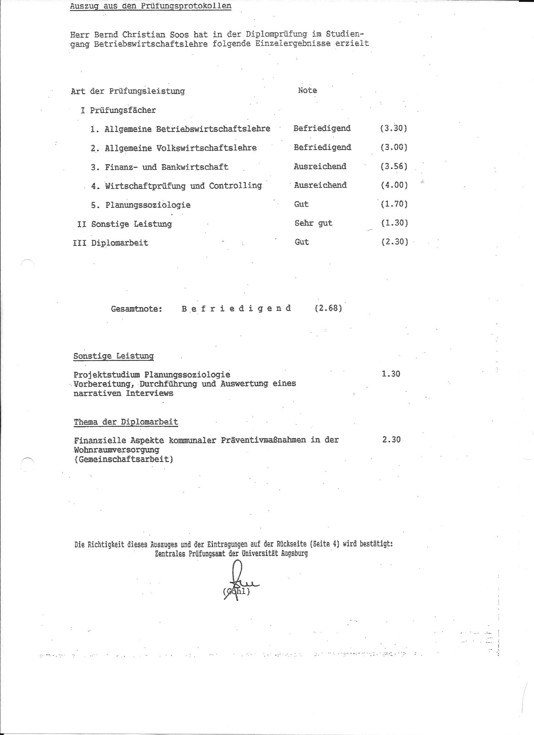 Diplomzeugnis Seite 3